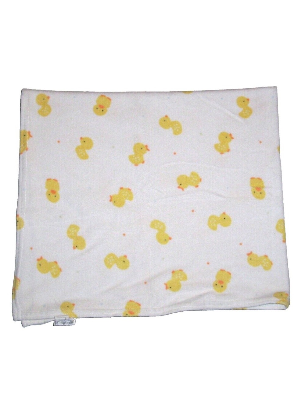 VINTAGE Y2K RARE Carters Micro Fleece White Yellow Duck Ducky Baby Blanket